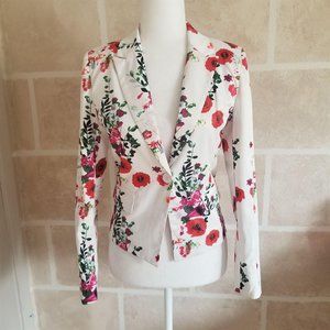 Michel Floral Long Sleeve Jacket Size Small